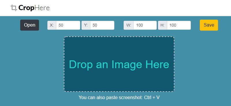 CropHere - Crop your images for free